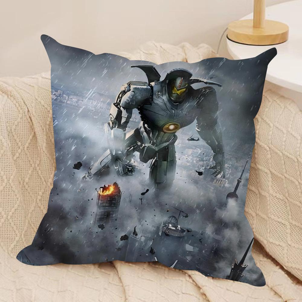 P-PacificS R-Rim Cushion Cover Silky Short Plush Double-Sided Printed Pillow Case for Sofa All Seasons Home Decor Gift