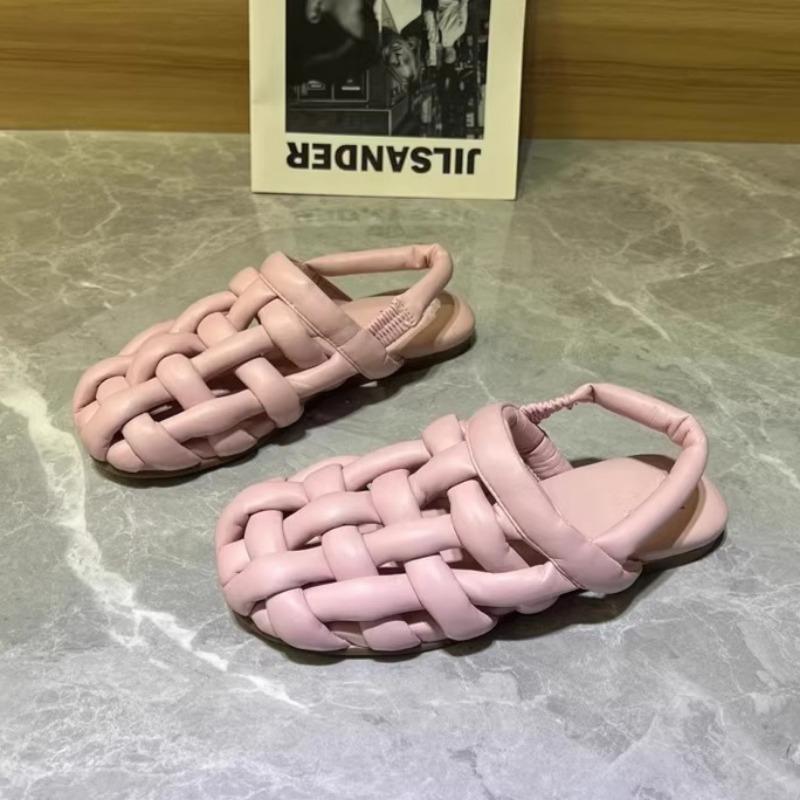 

Women Flat Sandals Weave Soft Sole Shoes Woman Casual Loafers 2025 Trend Slingback Summer Shallow Dress Sandalias Mujer 35