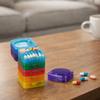 Large Capacity Rainbow Pill Organizer 4 Times a Day Vitamin Container  Fish Oils