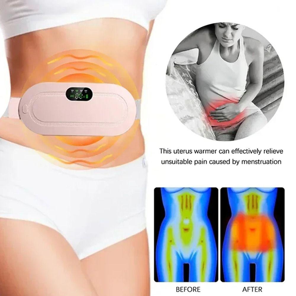 LED Display Electric Warm Waist Belt 4 Gear Massage Vibrating Abdominal Massager  Body Shaping