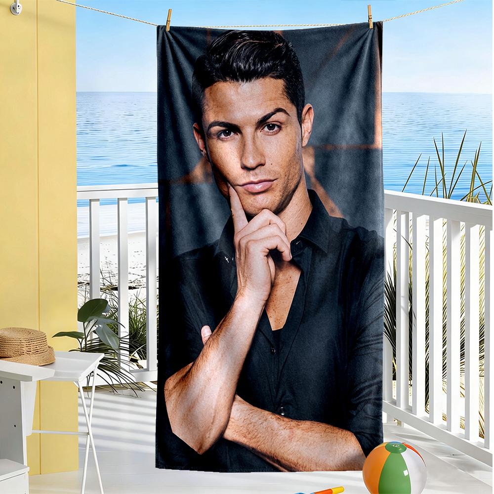 Cristiano Ronaldo Beach Towel Quick-Dry Soft Microfiber Comfortable Lightweight Portable for Swimming,Beach,Camping, Travel, Beach Accessories,Gym