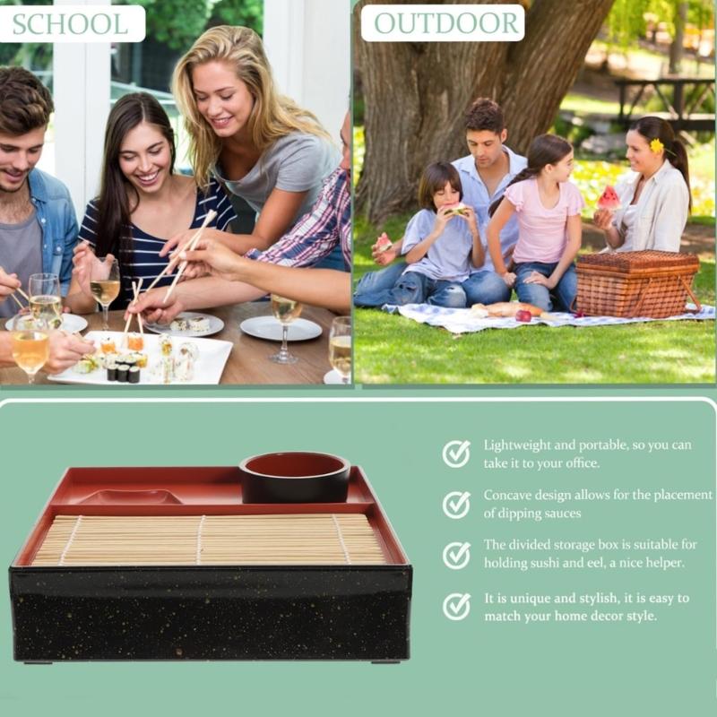 Effizientes Plastik-Kaltnudel-Teller-Set Traditionelle japanische Geschirrteile Für asiatische Küchen und die Bewirtung zu Hause