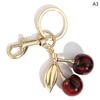 1 Piece Exquisite Cherry Fruit Bag Charm Keychain For Women Backpack Purse Pendant Jewelry Accessories Gift Red Cherry Keyring