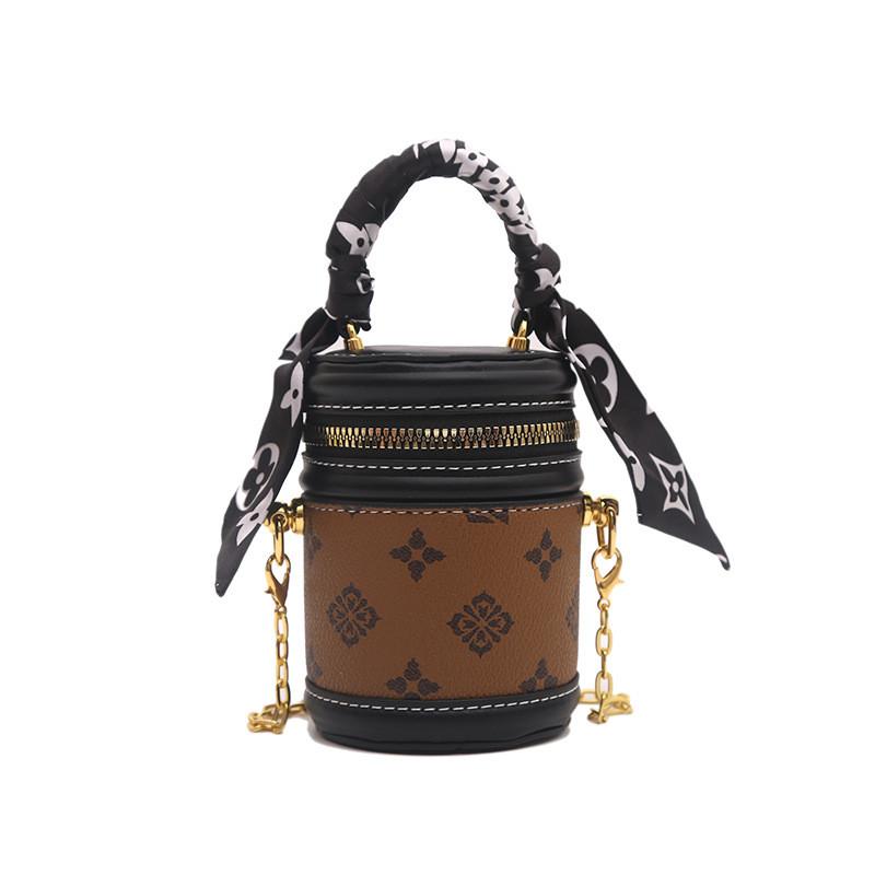 Printed Shape Cylindrical Single Shoulder Crossbody Bag For School Play And