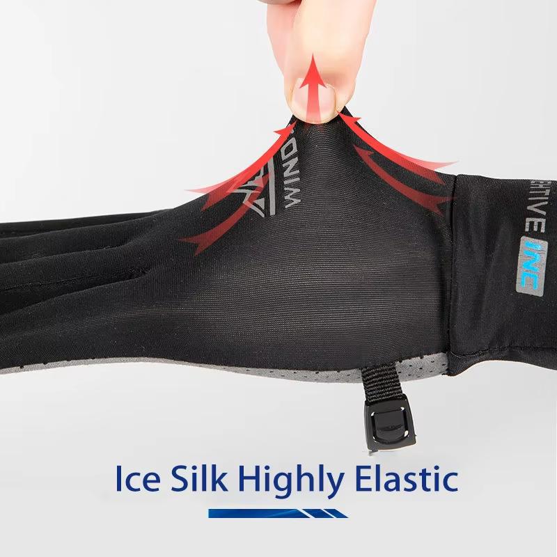 Ice Silk Gloves Summer Breathable Non-slip Cycling Gloves Unisex Sunscreen Touchscreen Outdoor Sports Driving Fishing Gloves