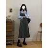 Micro Large Size Splicing College Shirt Dress Autumn Two-piece Temperament Polka Dot Skinny Vest Skirt