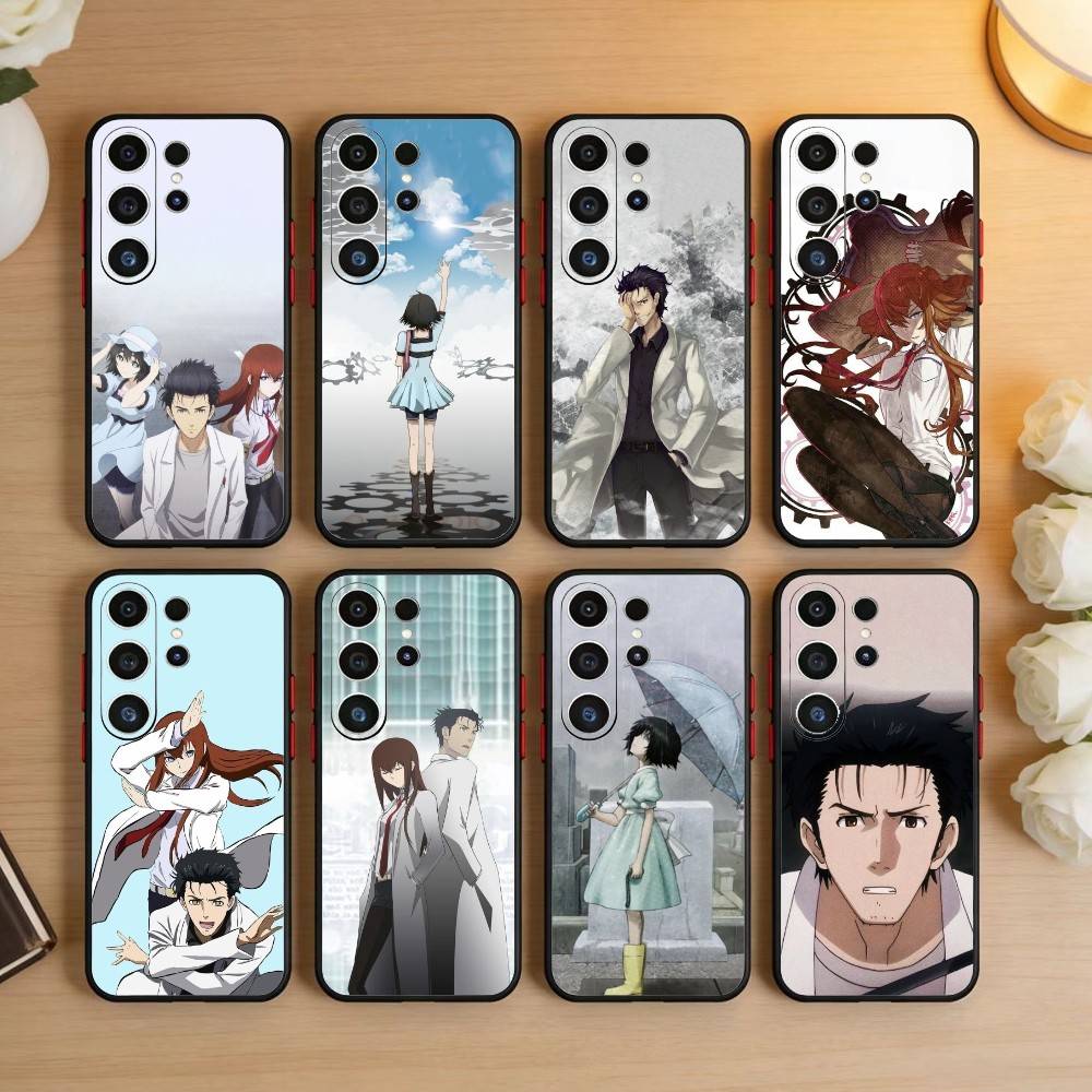 G-Rintaro V-Okabe STEINS GATE Phone Case For Samsung S26,S25,S24,S23,S22,S21,S20,Plus,Fe,Lite,Others Black Cover