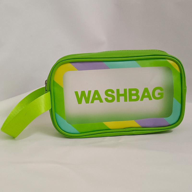 Large Capacity Waterproof PVC Travel Toiletry Bag - Transparent Cosmetic Storage Bag