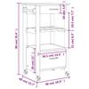 VidaXL Chariot de cuisine MONZA 48x40x88,5 cm bois massif de pin 376082