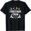 Cute Family Christmas Crew Matching Pajama Gift Lights T-Shirt