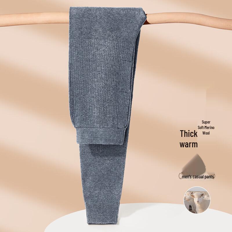 

Snowflying Men s Thickened Wool Blend Thermal Underwear Pants 2XL