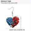 American Flag Textured Acrylic Earrings - Independence Day Retro Charm Gift for Women