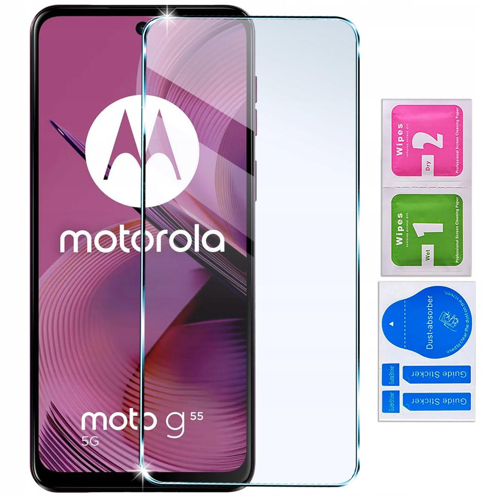 LEATHER CASE for MOTOROLA MOTO G55 5G MAGNETIC BOOK CASE TOKRA GLASS 9H
