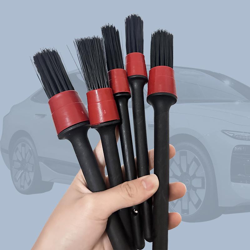Car Wash Soft Brush, Set of Small Detail Brushes for Cars, Interior Beauty Gap Brush, Air Outlet Cleaning Brush (5-piece Set)