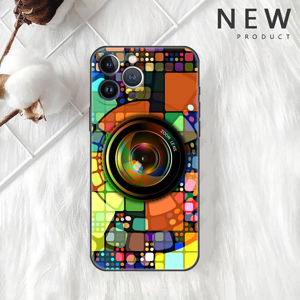 Funda Case For Apple iPhone 14 11 13 7 12 Pro 7 XR XS Max 8 Plus 6 14Pro Black Phone Coque Vintage Cassette Tape Retro Style