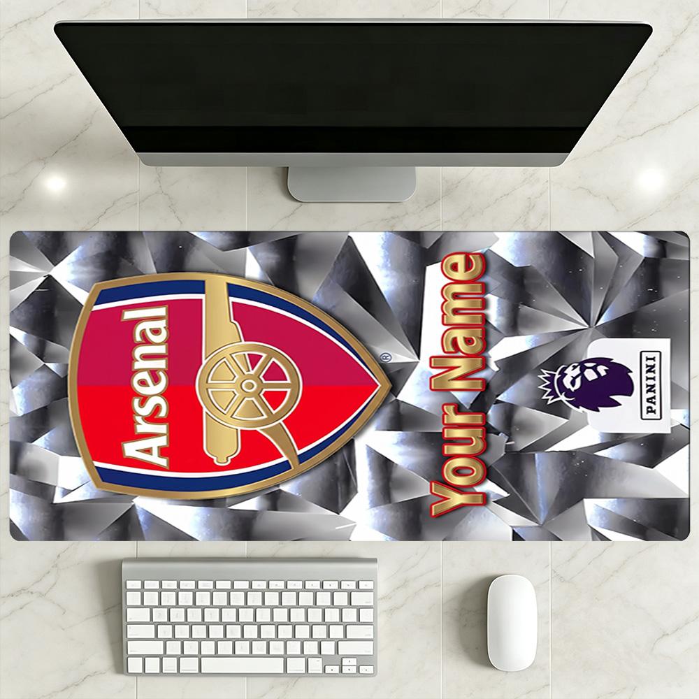 Arsenal F.c. Customized Name Mouse Pad Keyboard Pad Study Desk Mat Non-Slip Rubber Base Office Desk Accessory