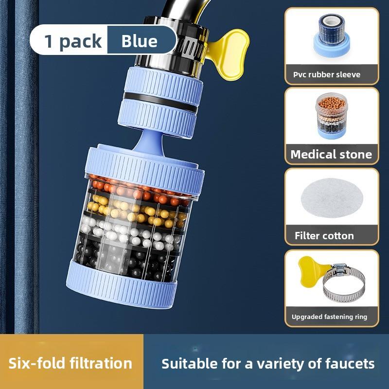 Filtr do kranu z 6-warstwową filtracją – Oszczędzający wodę, zapobiegający rozpryskiwaniu (Kamień Mafanowy) do kuchni