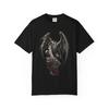Gargoyle Bat Wings Graphic T-Shirt Black Front Print Comfort Colors 1717