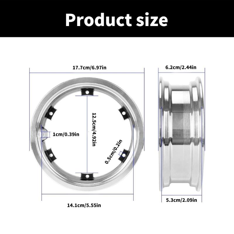 Aluminum Alloy 10x2.70-6.5 Wheel Hub Rings Replacement Split Hollow Vacuum Wheel Hub Electric Scooter Replacement Part