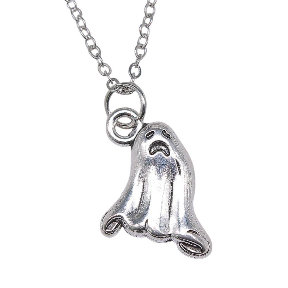 Mask Pendant Necklace Theater Halloween Day Jewelry 40cm Short Chain