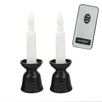 Feine LED-Kerze Mini III mit Fernbedienung, flammlose, AAA-Größe, schaltet sich automatisch nach 10 Minuten aus, FIN-1024BK