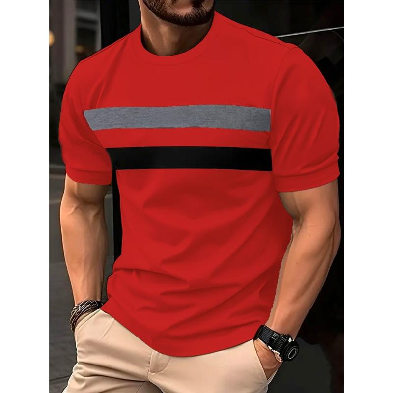 Herren Sommer Neu 3D Lässig Herren Sport Fitness Kurzarm T-Shirt