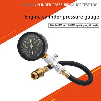 Stahl-PVC-Auto-Luftzylinder-Manometer, tragbar, präzise rücksetzbar, 0–300 PSI, Kfz-Messgerät