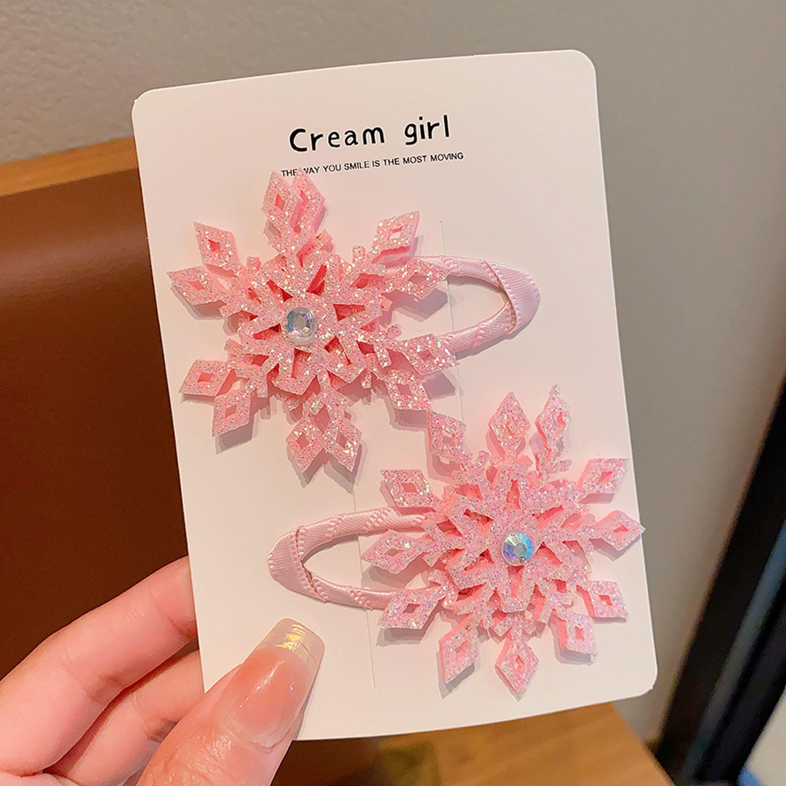 

Открытка для волос Snow Snow, новая детская заколка для волос, аксессуары для волос принцессы Эльзы, боковая заколка для девочек, заколка для маленькой девочки