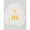 Men's Casual Crew Neck Sweatshirt with Three Wise Men Design