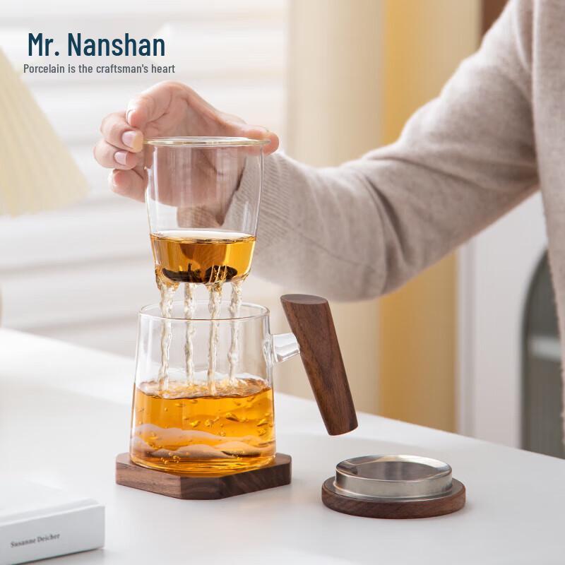 Nanshan Mr. Heat-Resistant Glass Tea Infuser Mug