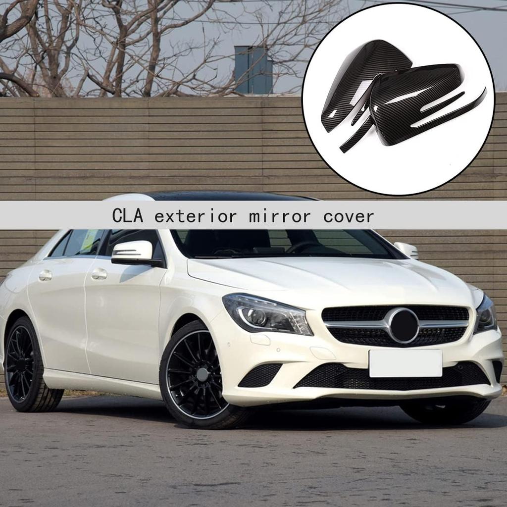 For Mercedes Benz A CLA GLA GLK Class W176 W117 X156 X204 2014-2017 Carbon Fiber Side Rear View Mirror Cover Trim
