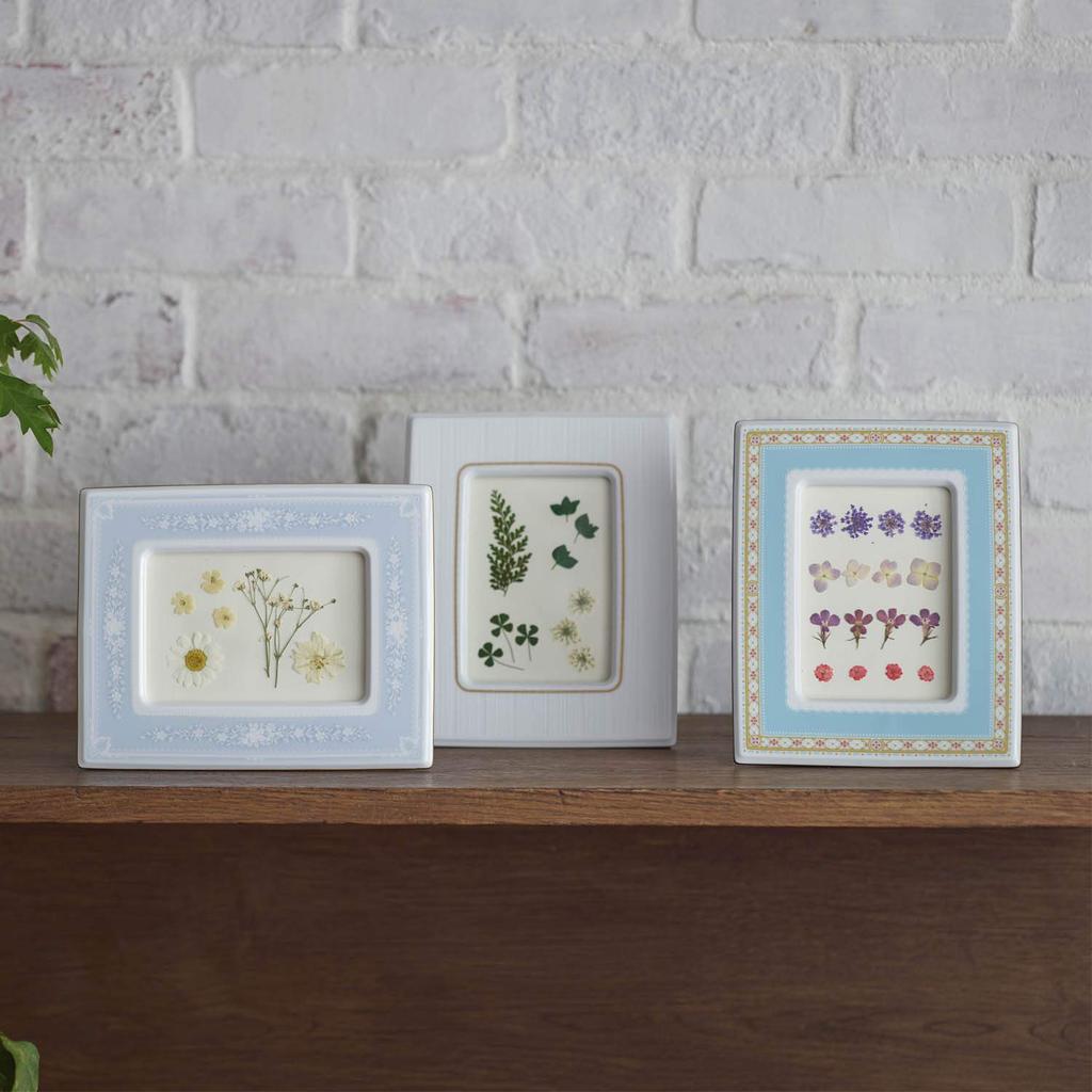 Noritake Photo Frame, White, Diameter: Approx. 20cm, Diameter: Approx. 16cm, Inner Paper Size: 8.9cm x 12.7cm, Y91882/1645