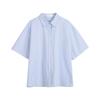 Weißes Kurzarmhemd, Damen Frühling und Sommer Retro Vielseitig Locker und Schlankmachend Hemd Top