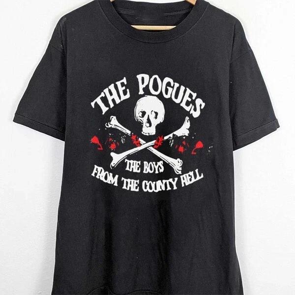 VTG The Pogues Band Tour Concert T Shirt S-5XL Heavy Cotton Black TR576 XXL