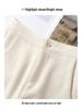 Women's Off-White Cashmere Blend Harem Pants - High-End, Thickened, Straight-Leg for Autumn/Winter 2024.