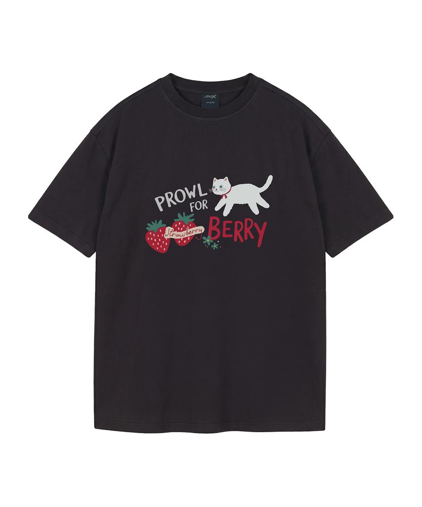 WILDROCK Prowl For Berry Pigment Oversized Short Sleeve T-Shirt (Cropped) (Type B)