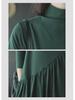 2021 Women's Retro Spring Dresses: Loose Mid-Length, Half-High Collar, Age-Reducing, Stylish & Slim Fit