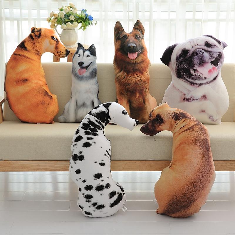 3D Samoyed Husky Plush Toy Stuffed Animal Pillow Soft Cute Dog Doll for Sofa Car Decor Gift