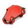 [Kecha-ya] Genuine Leather Key Case for Fiat 500, Abarth, 500C, and Panda (Red)