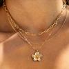 European Ocean Style Faux Pearl Clavicle Chain, Multi-layer Stackable Necklace with Starfish & Shell Pendants