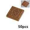MOC Tile Smooth Printed 1x1 1x4 1x6 2x2 Assemble Particles 2431 3068 Flat Wood Grain Pattern Traffic Warning Bricks Accessories