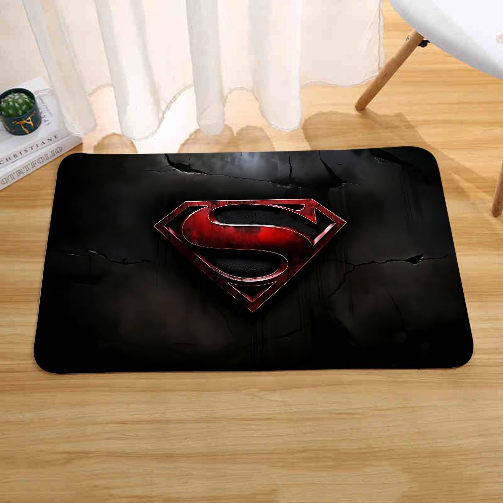 S-Superman Floor Mats Home Laundry Rug Carpet For Living Room Decor Lounge Area Anti-slip Foot Mat Entrance Doormat