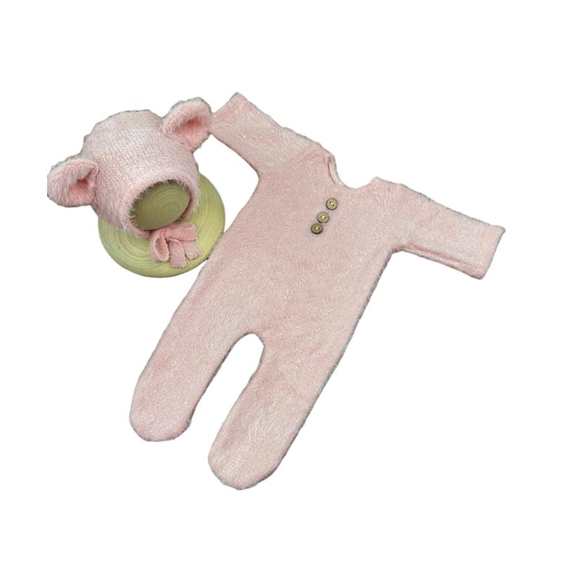 Girl Boy Photography Props Newborn Infant Costume Bear Theme Romper Hat Clothing Outfit Photo Shoot Clothes Baby Supply