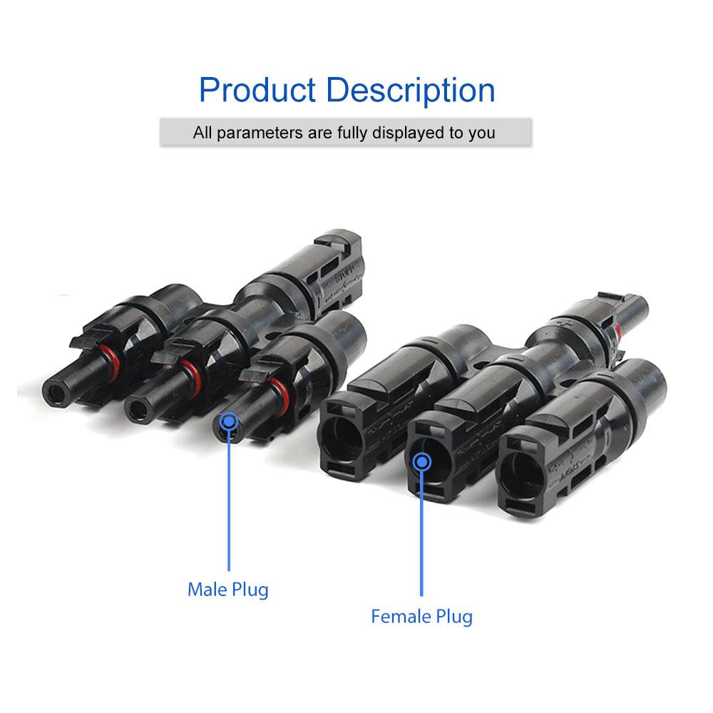 2T/3T/4T/5T/6T Solarmodul Abzweigkabel Stecker Parallelschaltung von Batteriemodulbaugruppe