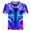 2025 Wolf T-Shirt für Herren Tierdruck Kurzarm Top 3D Lässig Street Herren T-Shirt Übergroßes T-Shirt Herren Vintage Kleidung