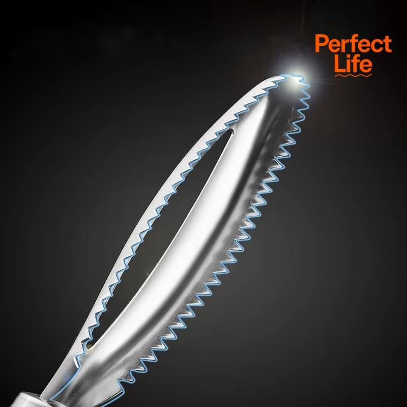 Stainless Fish Scales Removal Grater brush Cleaning Peeler Scraper bone scaler Tongs tweezers tool Fast Cleaner Skin BrushPeeler