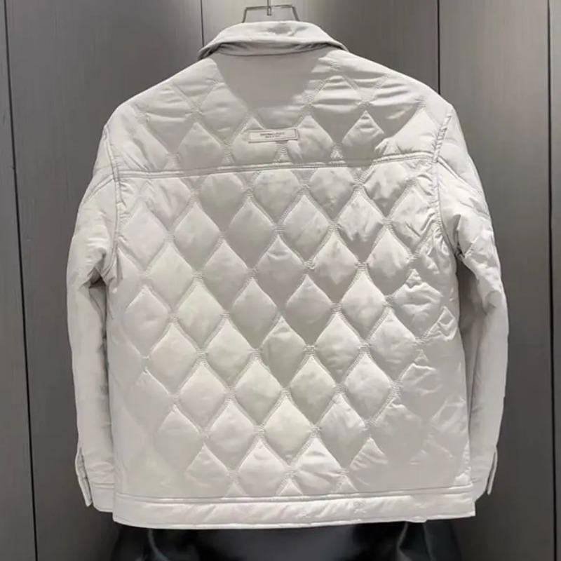 Autumn Men's Diamond-shaped Cotton Jacket Winter Fashion Cotton Jacket Coat 2025
