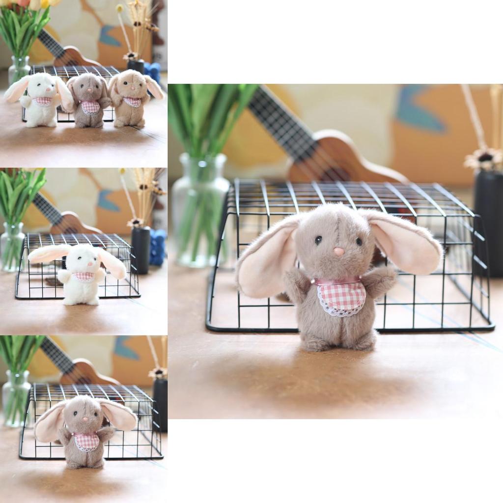 Super Soft Stuffed Bunny Keychain Adorable Plush Bag Charm Animal Toy