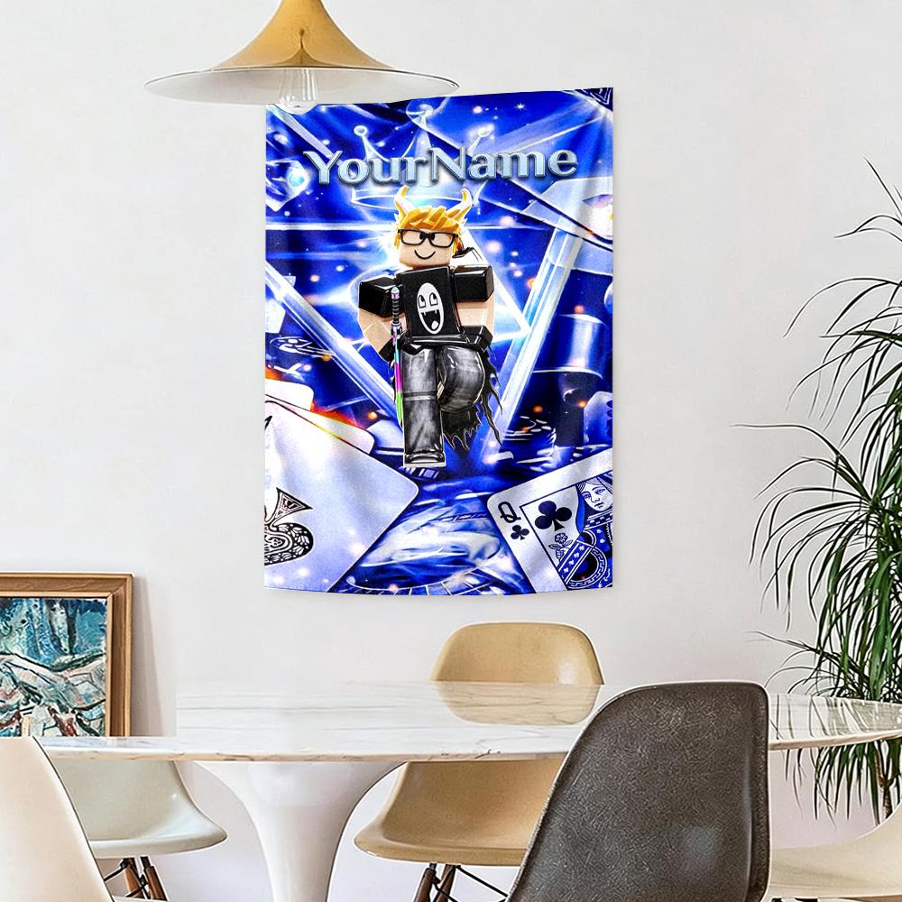Roblox Personalizzato Il Tuo Nome Decorazione Murale Arazzo Artistico Per Memoriale di Animali Domestici Compleanno Festa Nuziale Sfondo Regalo di Famiglia