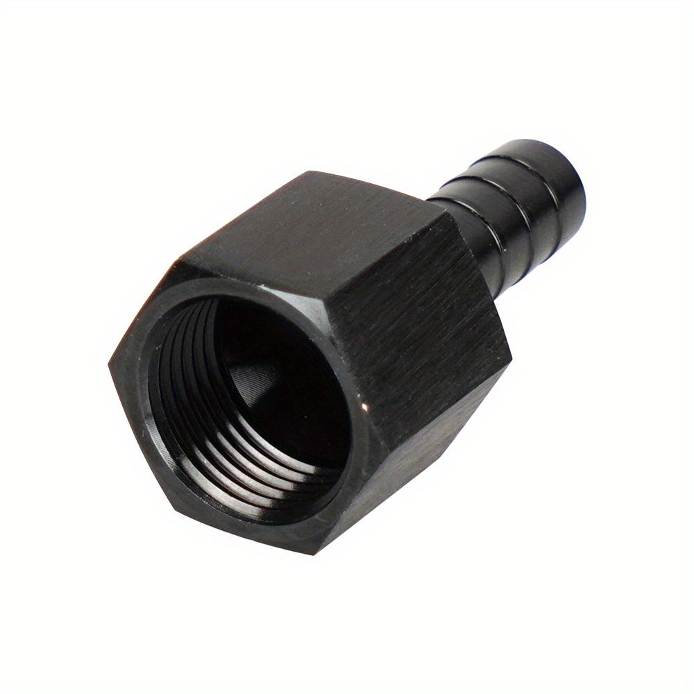 Fuel Line Adapters 1pc 8AN Thread Male To 3/8" Fuel Line Hose Adapters AN8 Hose Barbed Fitting Adapter with AN-8 Connector Black